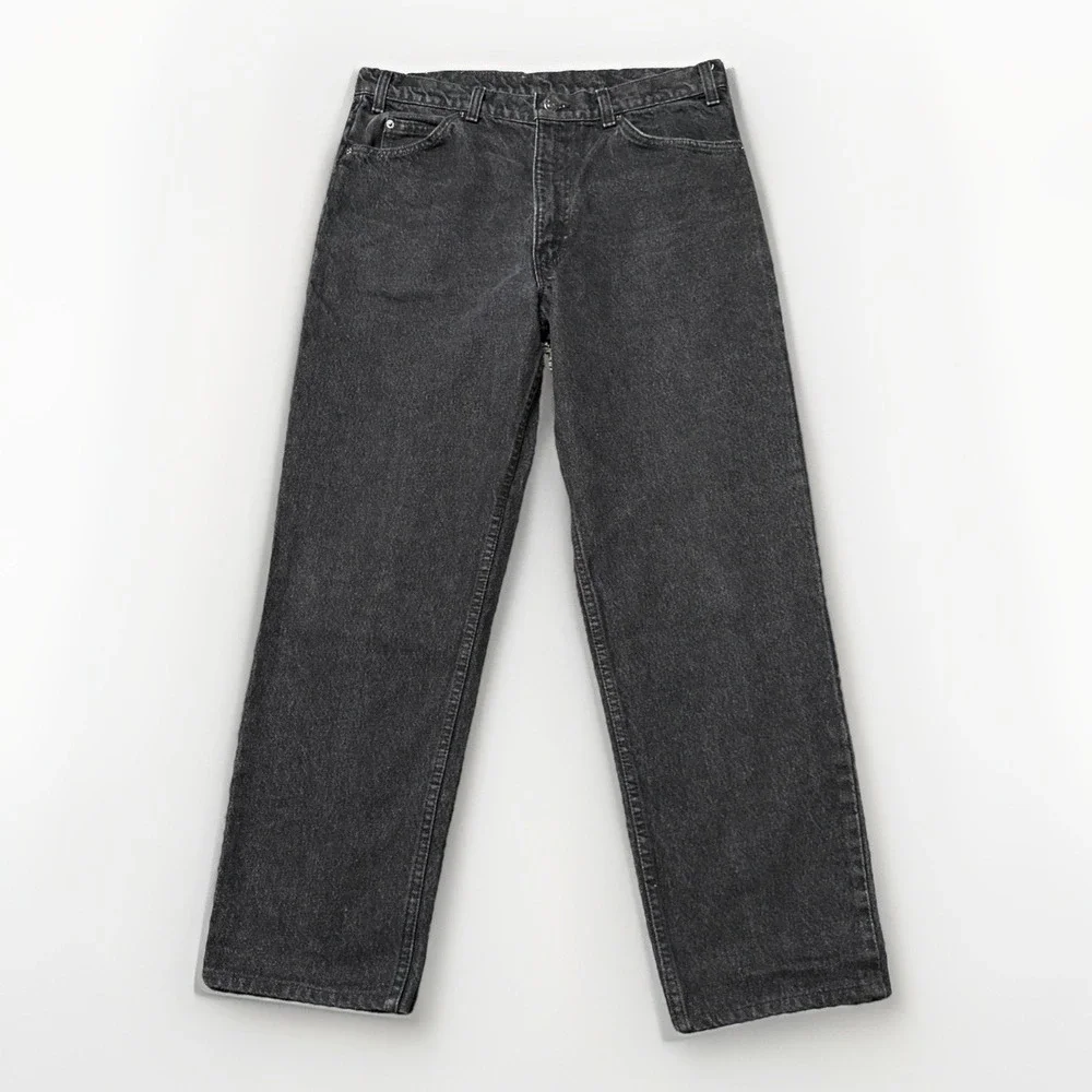 Vintage Levis‎ 540 Jeans Mens 36x31 Black Denim Gold Tab Made in USA (34x29)